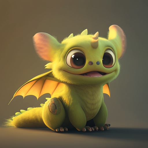 ezkite: baby furry dragon with super long tail