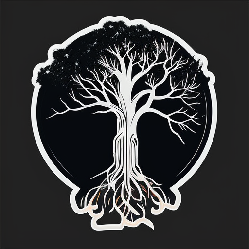 Vector, Logo, Sticker, Simple, Cute, White tree of Gondor