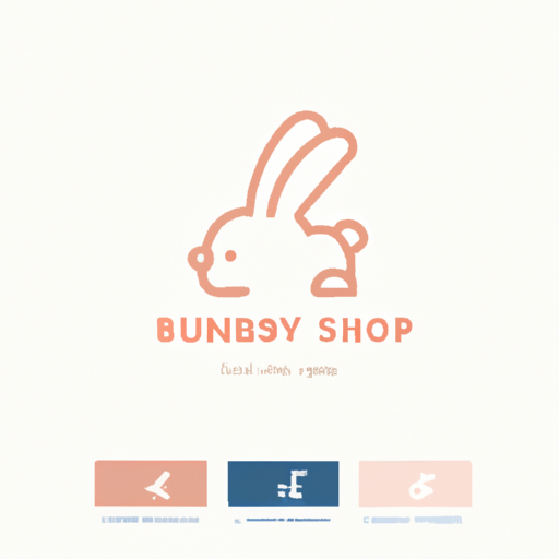 fastbiz: minimalist line bunny shop logo