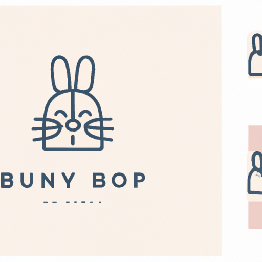 fastbiz: minimalist line bunny shop logo