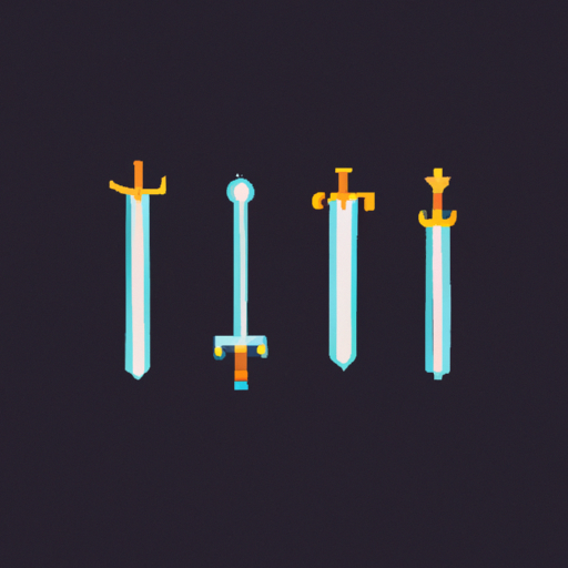 crossed diamond swords pixel art