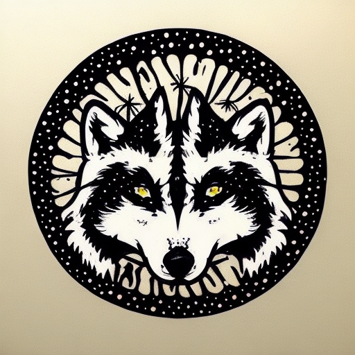 traditional native american art wolf