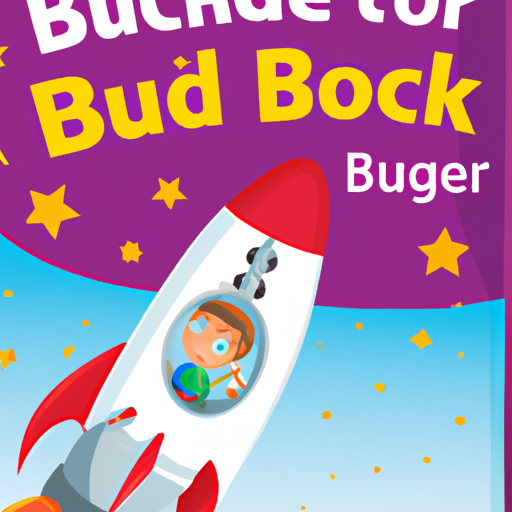 travelstory: A cartoonish style: The cover depicts a cartoon character, a  little boy with a big smile, sitting on a rocket, flying towards the stars.  The title of the book is written