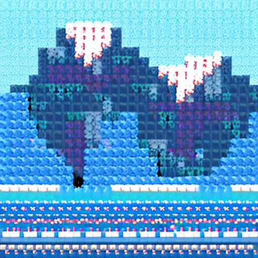 a snowy mountain, 32-bit pixel art, Pixelsprite, Aseprite, SNES style