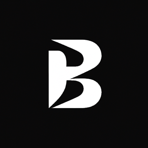 rileyfoster: solid white B logo, style like nike, solid black background