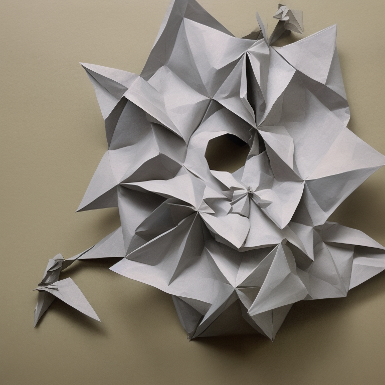 darrylmason: Hieronymous Bosch Tondals Vision as origami, 3D photorealism