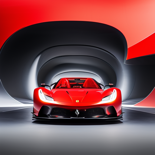 stillewillem frontal shot of a ferrari f50, headlights, tunnel