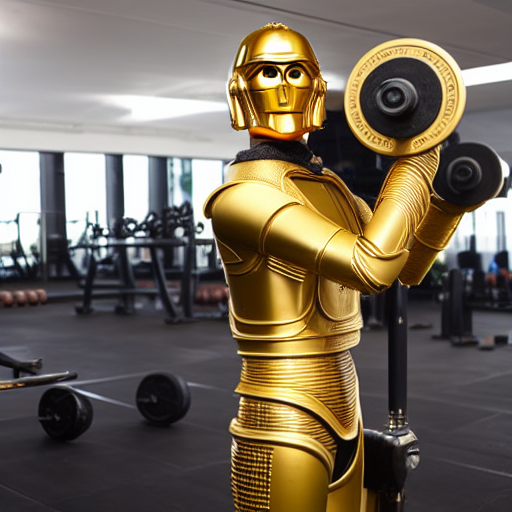 carlmarks: c3p0 lifting weights
