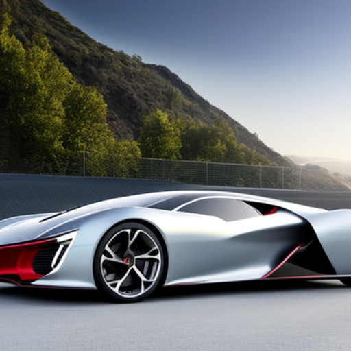meek-peafowl563: 3d rendering of a flying sports car, year 2050, high