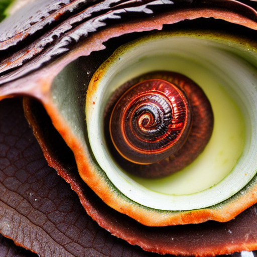 shonnaroadruck abstract, realistic snail, vomiting at the smell of salt