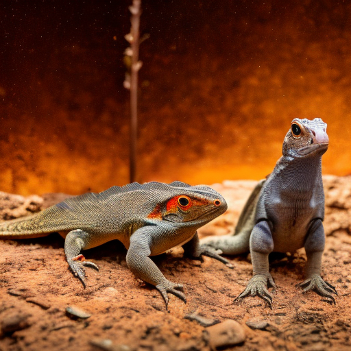 darrylmason chickengoanna lizard hybrid, mixed together, two heads