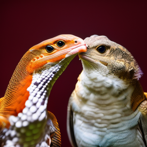 darrylmason chickengoanna lizard hybrid, mixed together, two heads