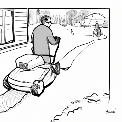 natetaylor Man using push snowblower {Storyboard style, Zero Turn