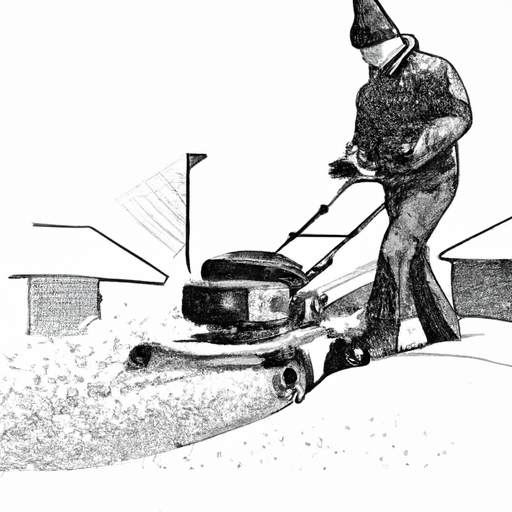 natetaylor Man using push snowblower {Storyboard style, Zero Turn
