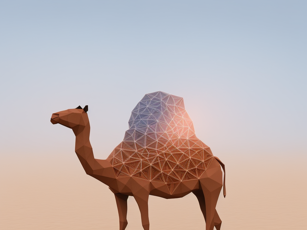 Everythinggravy: Camel Made Of Unexpected 3d Shapes, Low Poly, Colorful