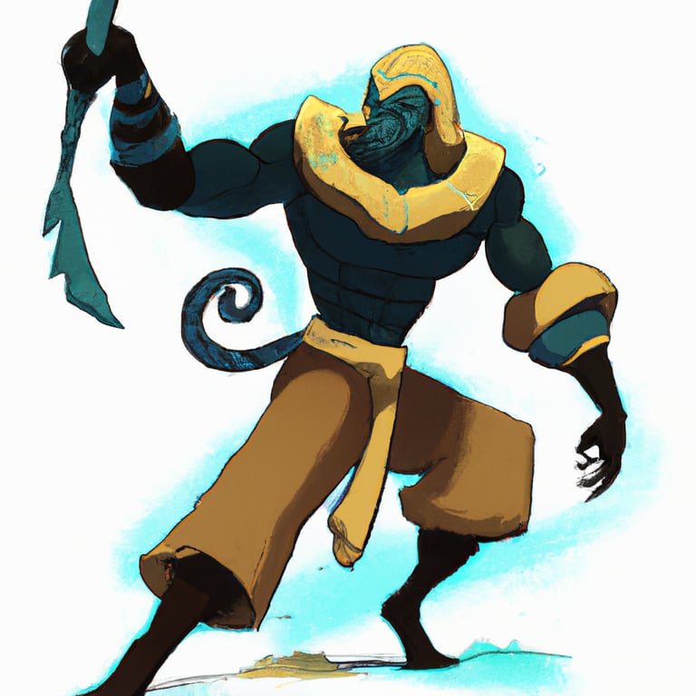 nathanprice: Baraka the Mortal Kombat character, in the style of