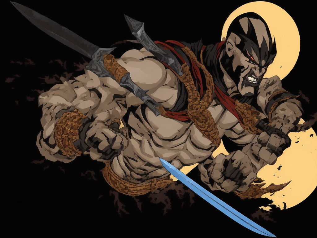 Baraka the Mortal Kombat character, in the style of ralph bakshi