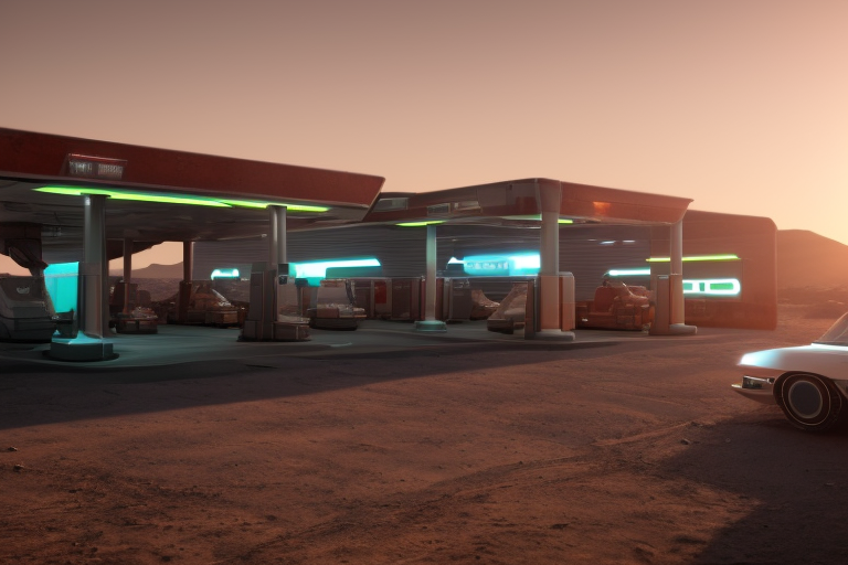 addison A gas station on Mars