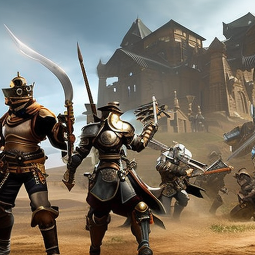 Create an epic battle scene between steampunk knights and an invading alien. Use high-tech weapons and steam-powered vehicles to represent the knights and depict the alien as powerful and menacing. Incorporate steampunk elements such as gears, pipes and machinery to enhance the atmosphere. Highlight the tension and action of the battle.