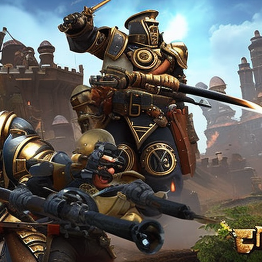 Create an epic battle scene between steampunk knights and an invading alien. Use high-tech weapons and steam-powered vehicles to represent the knights and depict the alien as powerful and menacing. Incorporate steampunk elements such as gears, pipes and machinery to enhance the atmosphere. Highlight the tension and action of the battle.