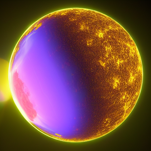 space: An ultraviolet sphere with fauna life within