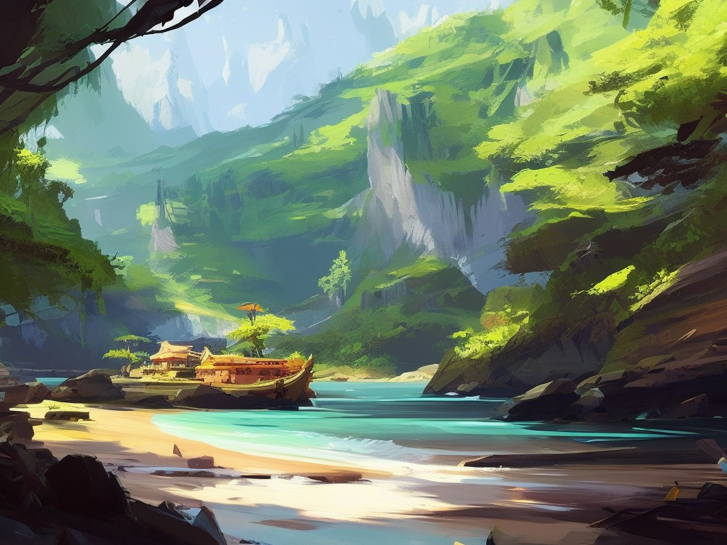 jonathanroomer1 landscape painting, digital art, lasso tool, large