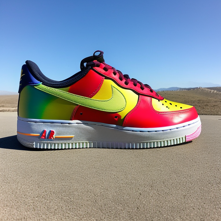 rainbow air force ones high top