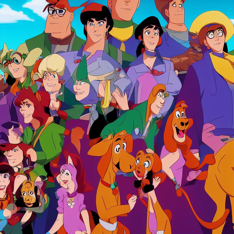 Aesthetic Animated Scooby-doo gang 