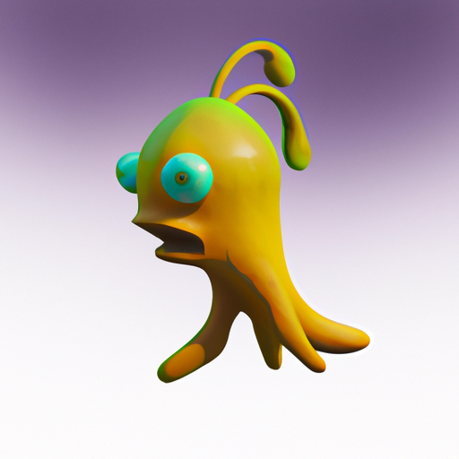 даниилкарташов: small cartoon creatures , fantastic, alien made in bright  colors