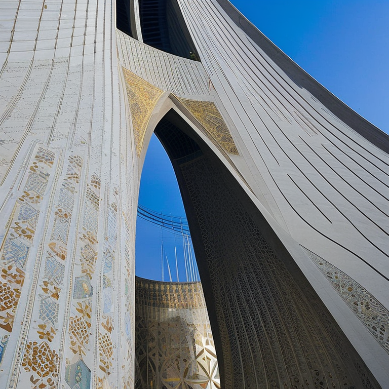 behrouzriazi1: Imagine Azadi Tower in Tehran Which has been painting with  Persian typography.