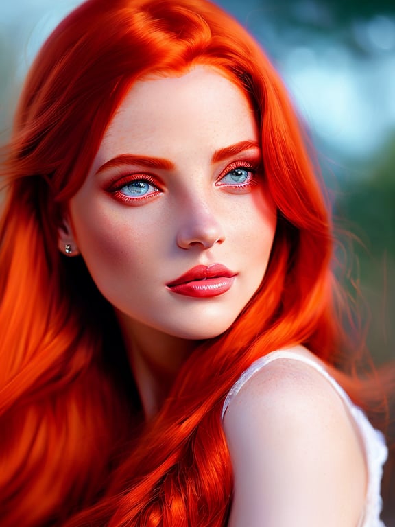addison Portrait of a beautiful woman with red hair