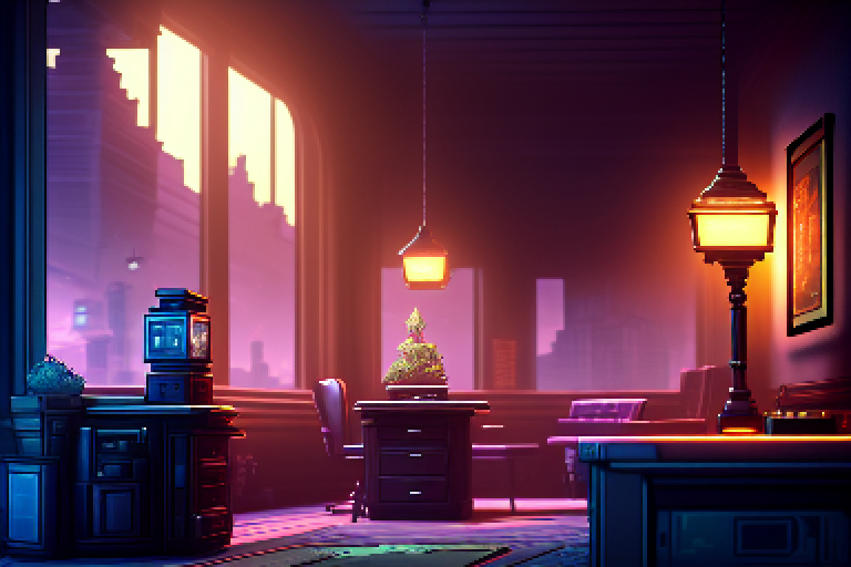 sethmillstein the inside of a detective agency in the 1940s, desk and