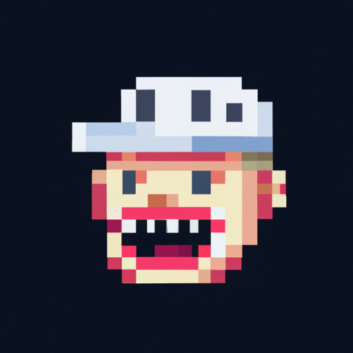 hefty-hornet78: dad with a cap, open mouth with white teeth