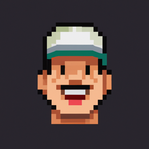 hefty-hornet78: dad with a cap, open mouth with white teeth