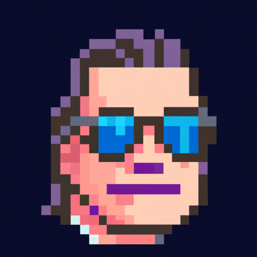cool dad wearing sunglasses

, Cute pixel art avatar, Pixel render, Dark background, 64-bit | 186”, Head and chest only