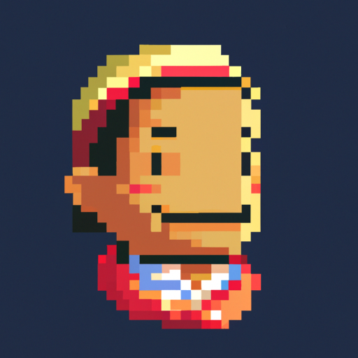 asian dad wearing a scarf, Head and chest only, Pixel render, Cute pixel art avatar, 64-bit | 186”, Dark background