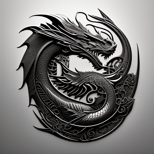 vanessaanjos: Art nouveau dragon tattoo stencil