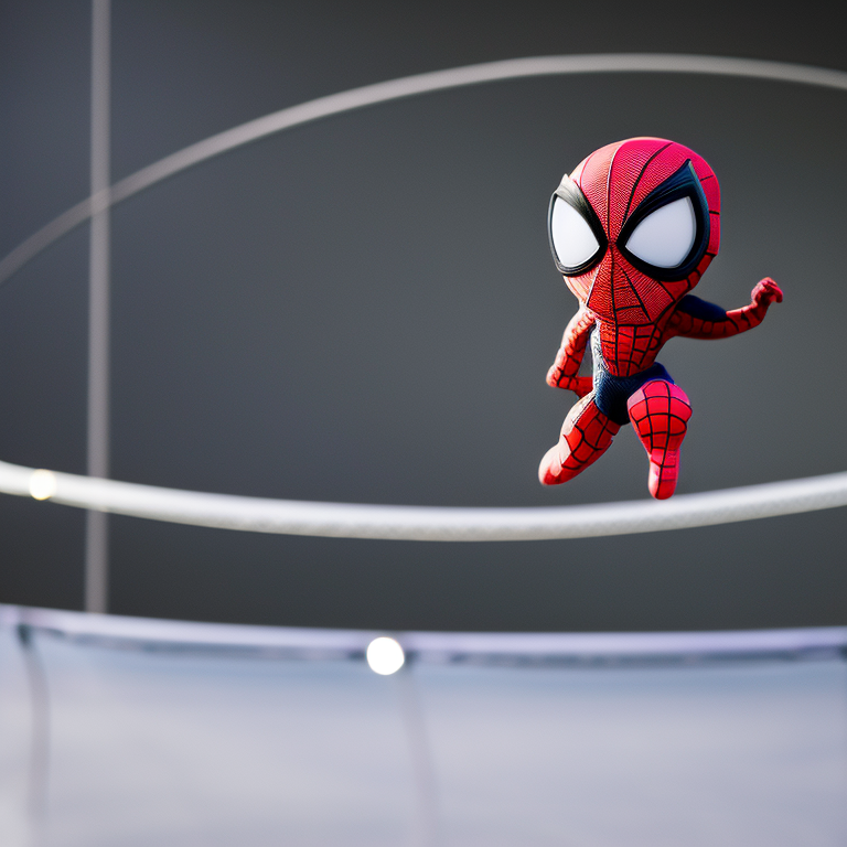 vaibhavjain: spiderman jumping on a trampoline