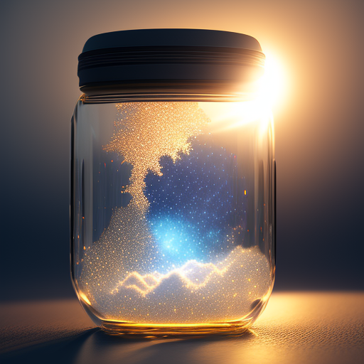 sarapilz light fairy dust in a clouded jar