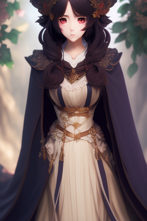 vanessaanjos anime renaissance girl with a cloak moestyle