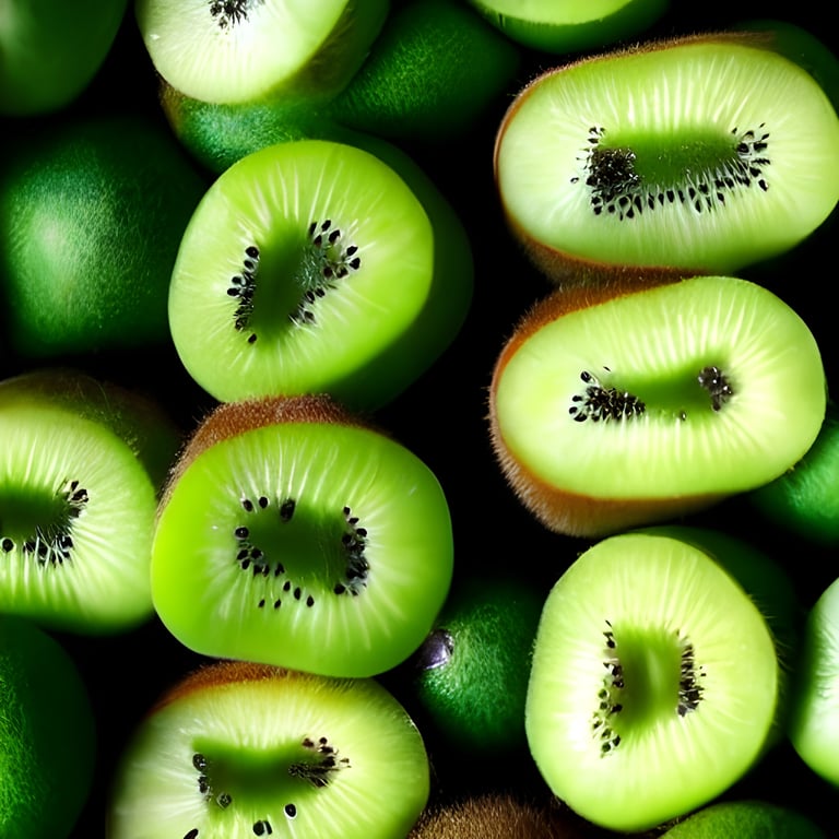 kiwi a fuzzy skin and vibrant green fruit