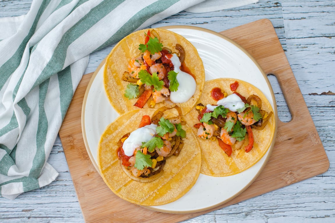 Spicy Shrimp Tacos with Mango Salsa