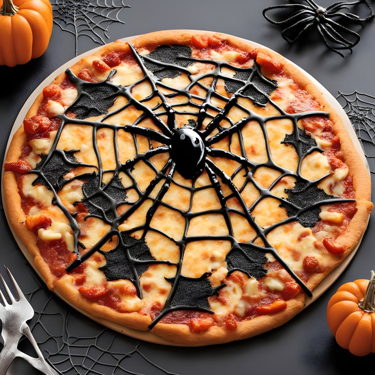 Spooky Spiderweb Pizza