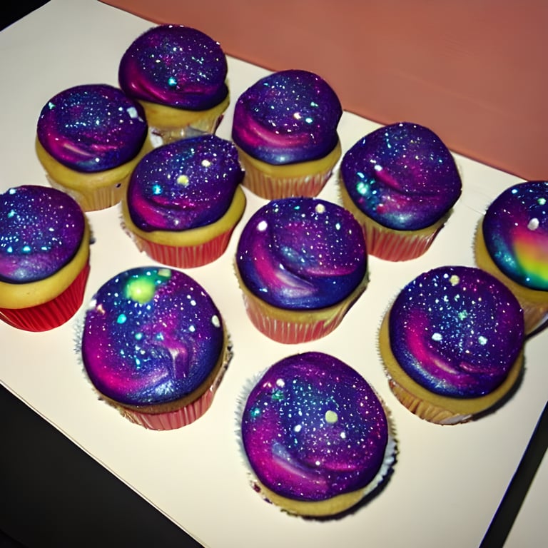 Cosmic Galaxy Cupcakes