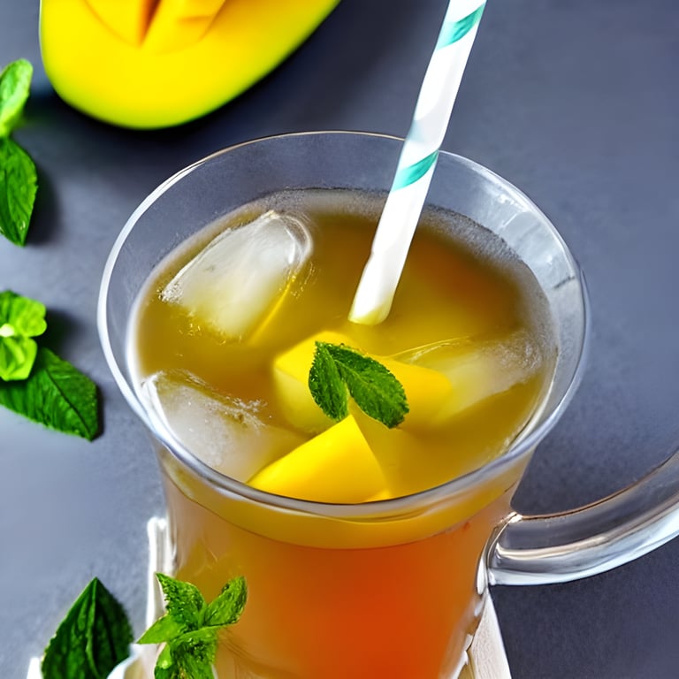 Mango and Mint Iced Tea