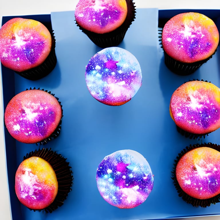 Cosmic Galaxy Cupcakes