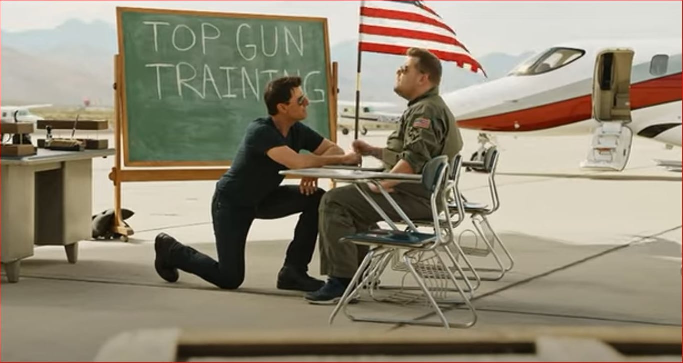 Tom Cruise Terrifies James in 'Top Gun' Fighter Jet!