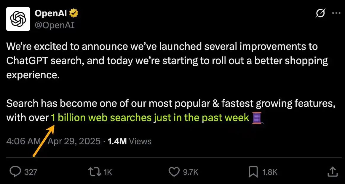 ChatGPT billion queries