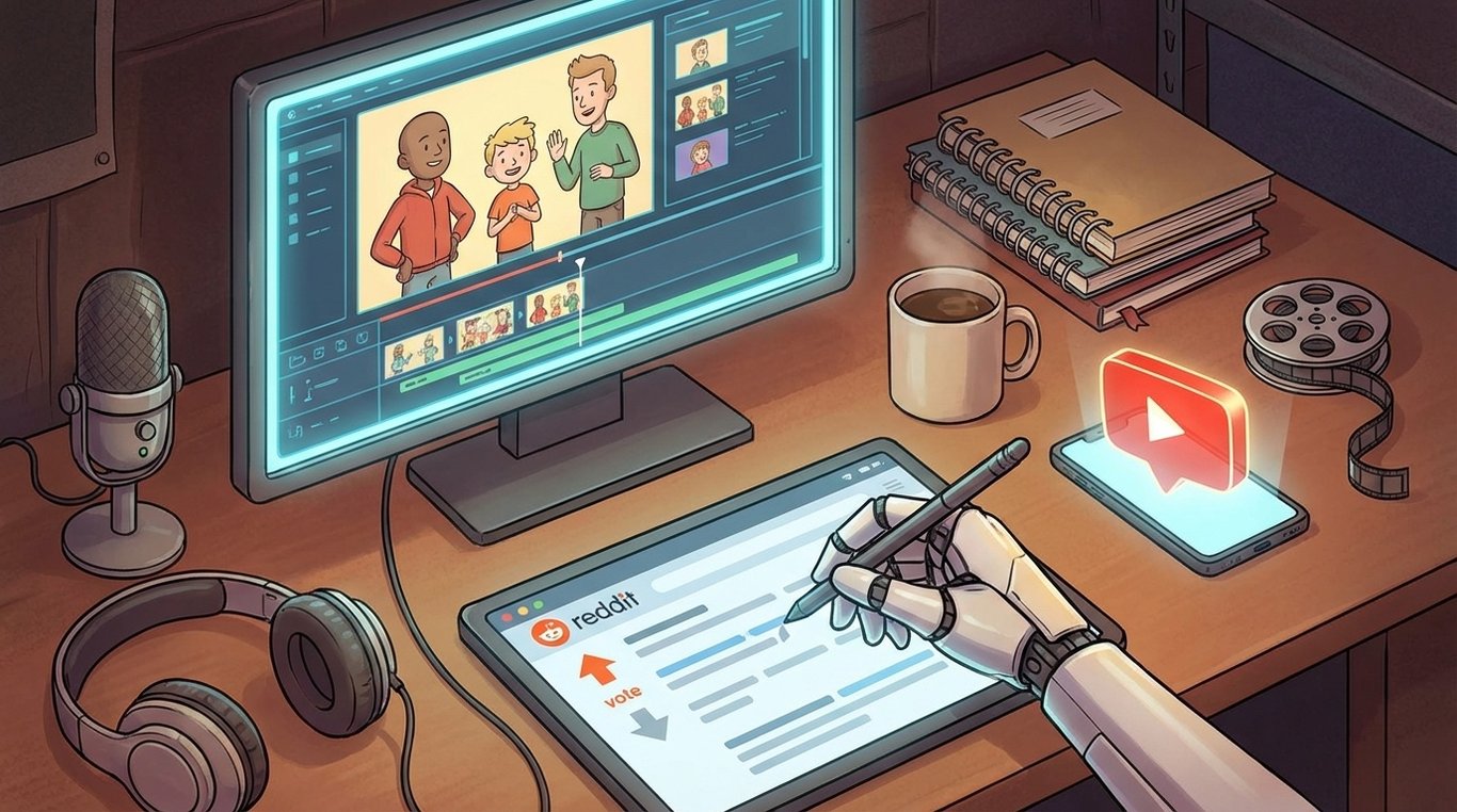 Convertir Reddit en Vídeos de Youtube con IA