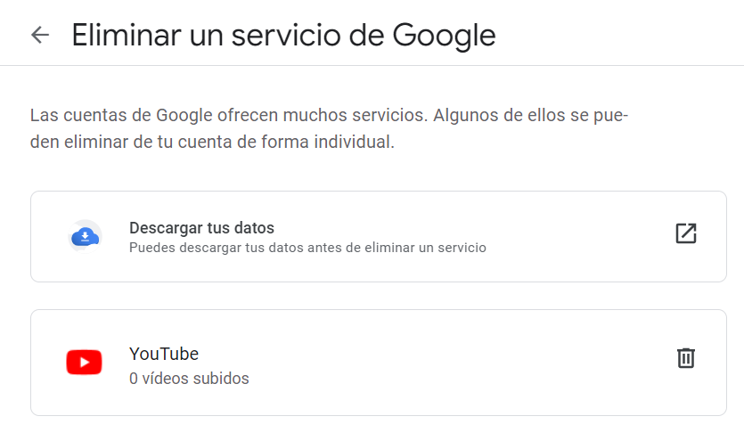 Cómo eliminar cuenta de YouTube
